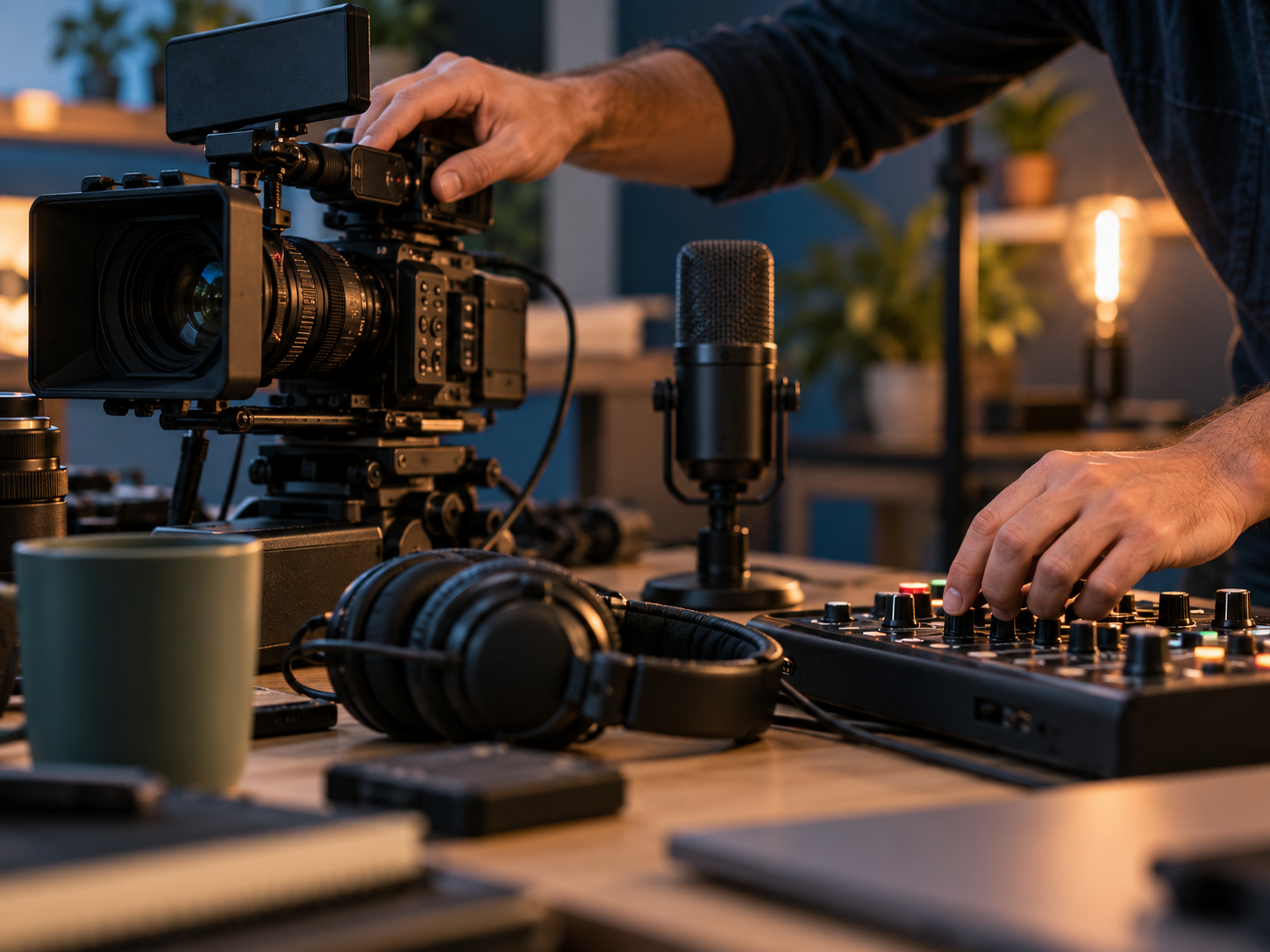 Imagem conceitual de produção audiovisual